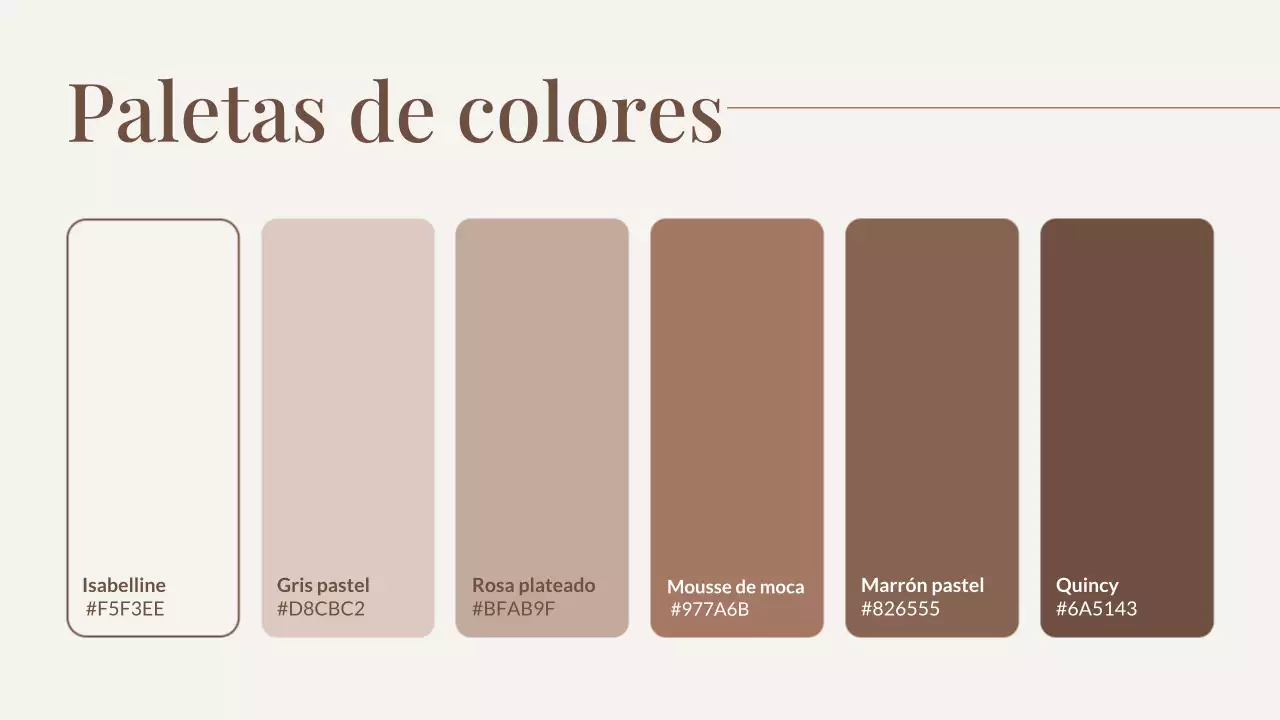Presentación de Brown Trend Color of The Year