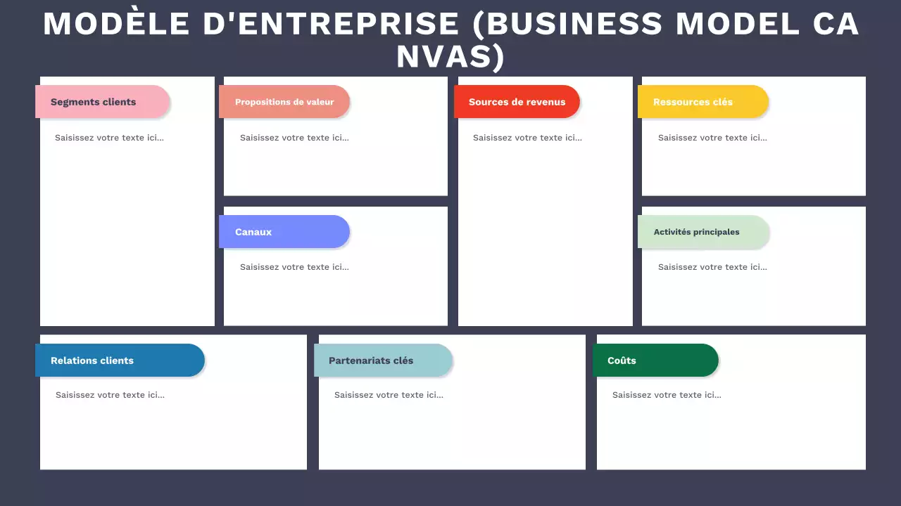 modèle de plan d'affaires moderne bleu