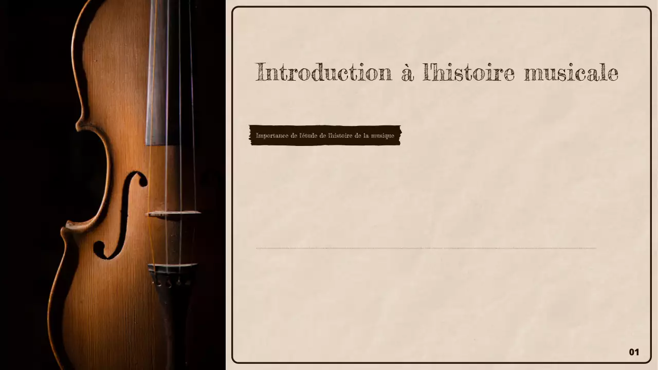 Présentation de l'histoire de la musique rustique brune