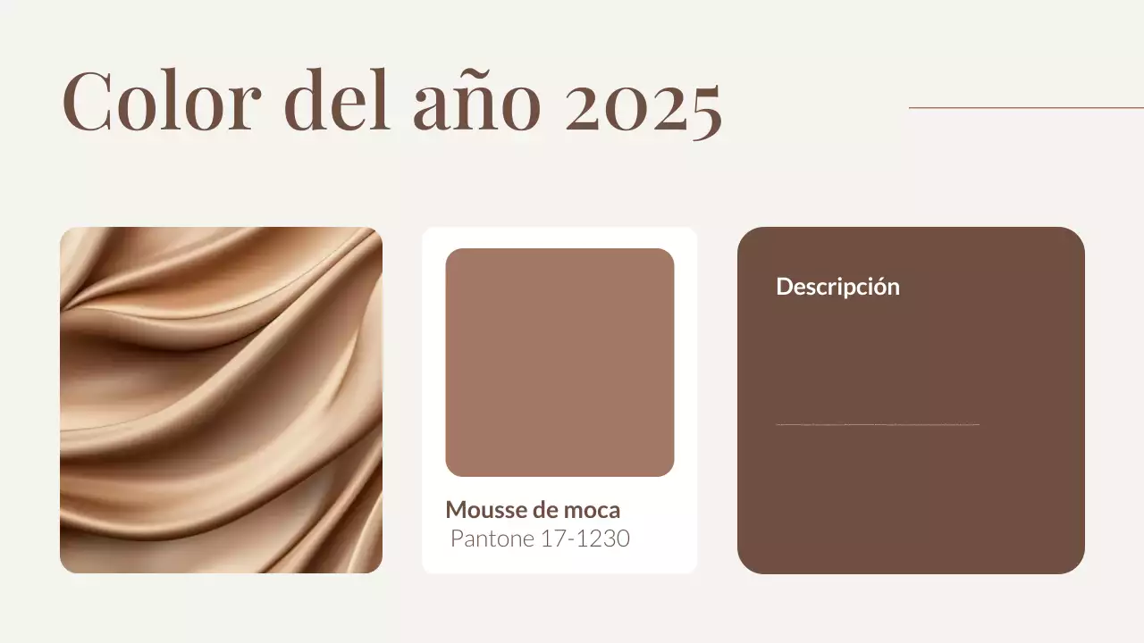 Presentación de Brown Trend Color of The Year