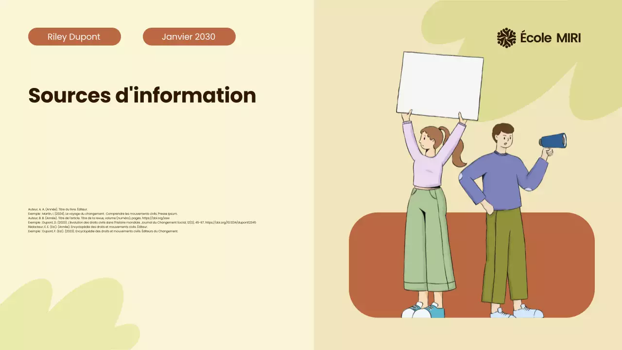 Beige et Orange Mouvements civils modernes illustrés autour du monde