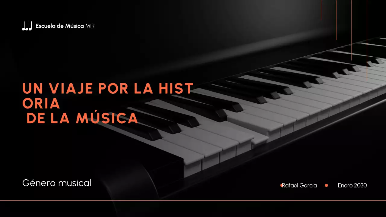 Historia de la música moderna naranja y negra