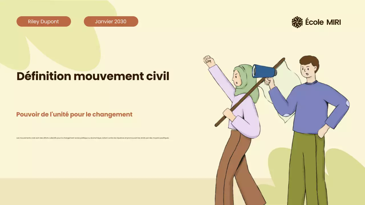 Beige et Orange Mouvements civils modernes illustrés autour du monde