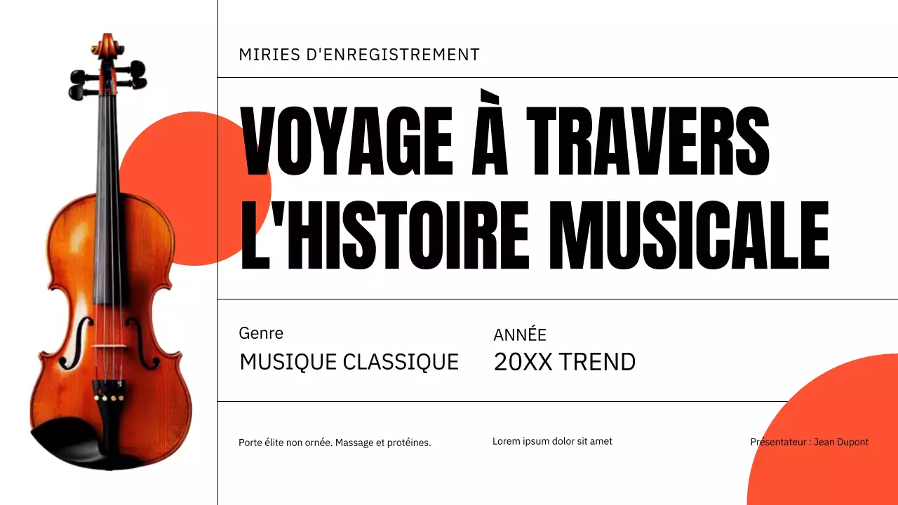 présentation de la musique classique d'orange