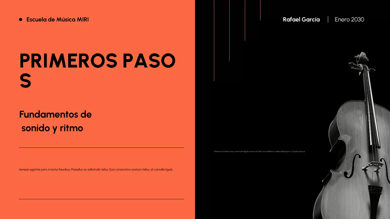 Historia de la música moderna naranja y negra