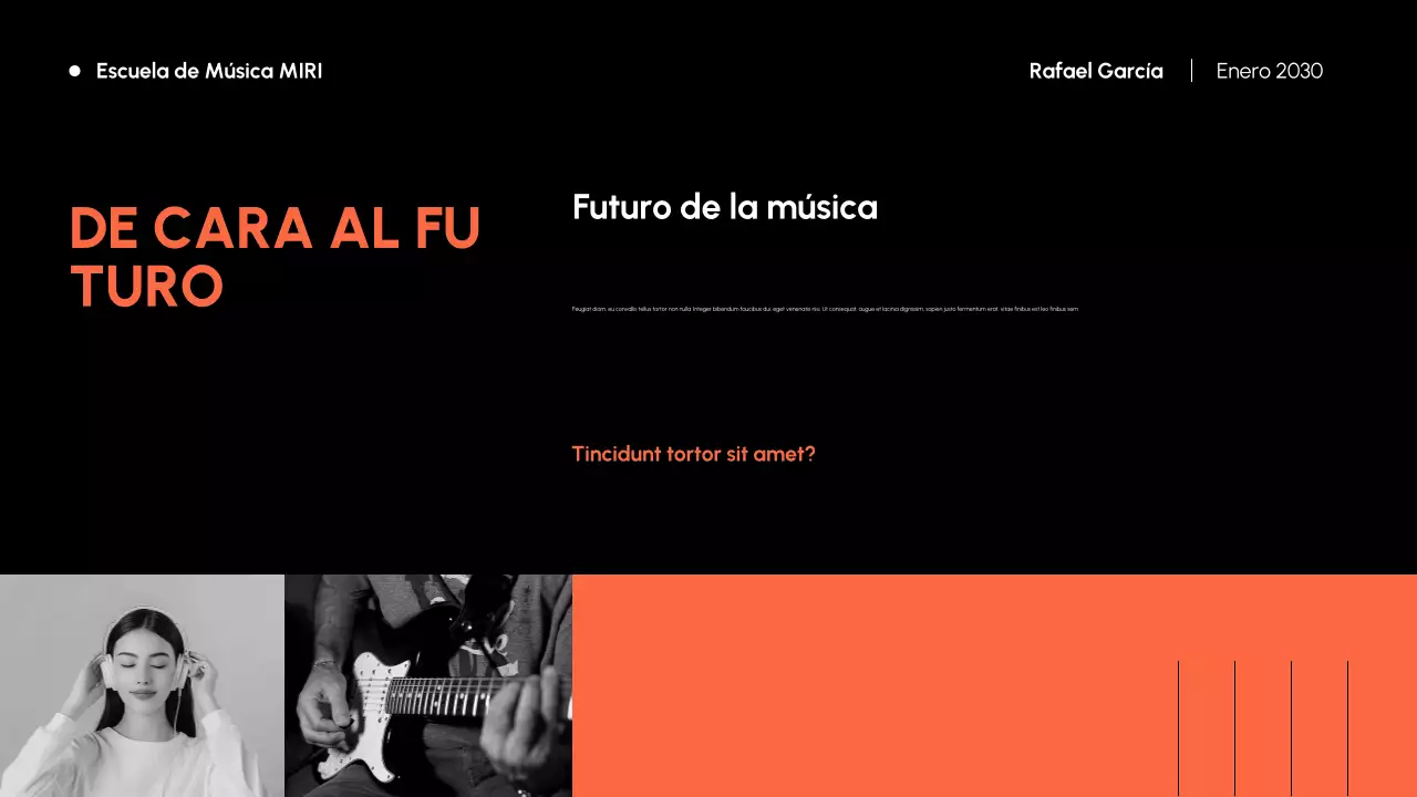 Historia de la música moderna naranja y negra