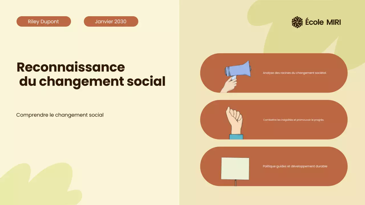 Beige et Orange Mouvements civils modernes illustrés autour du monde