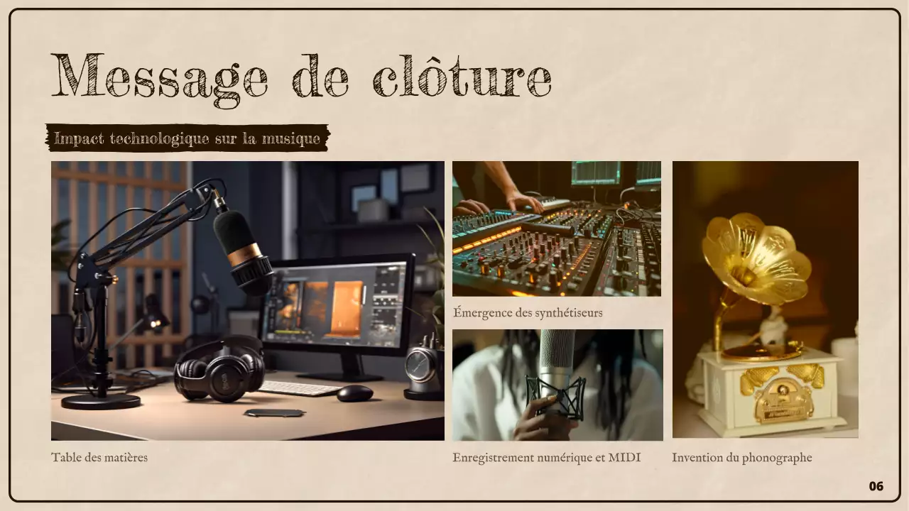 Présentation de l'histoire de la musique rustique brune