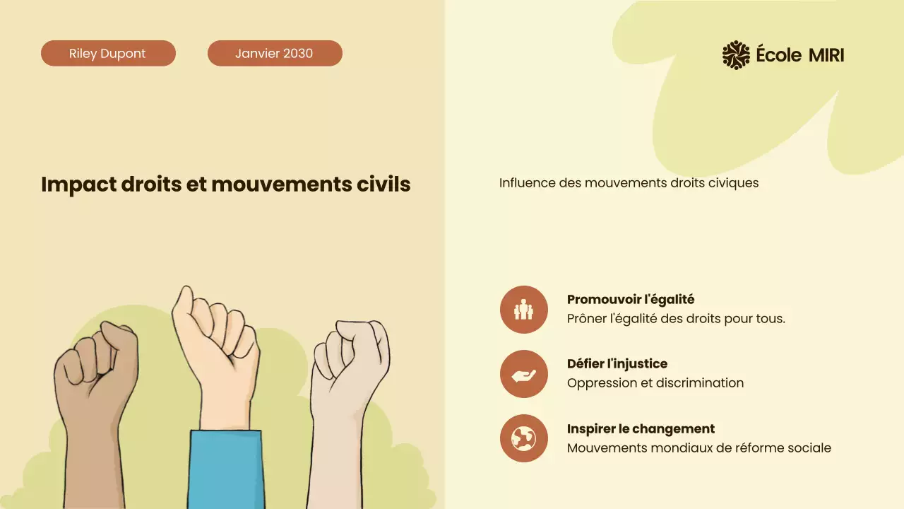 Beige et Orange Mouvements civils modernes illustrés autour du monde