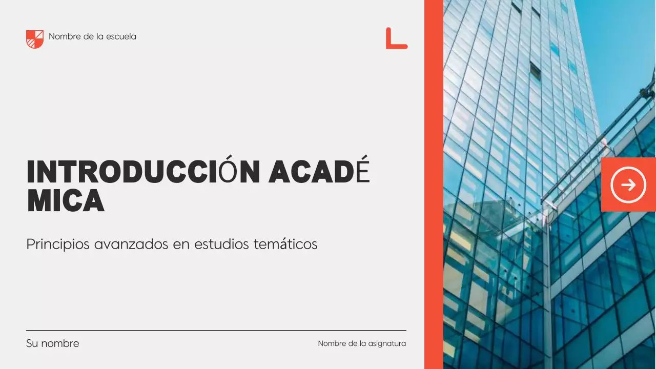Presentación de Orange Modern Academic Education