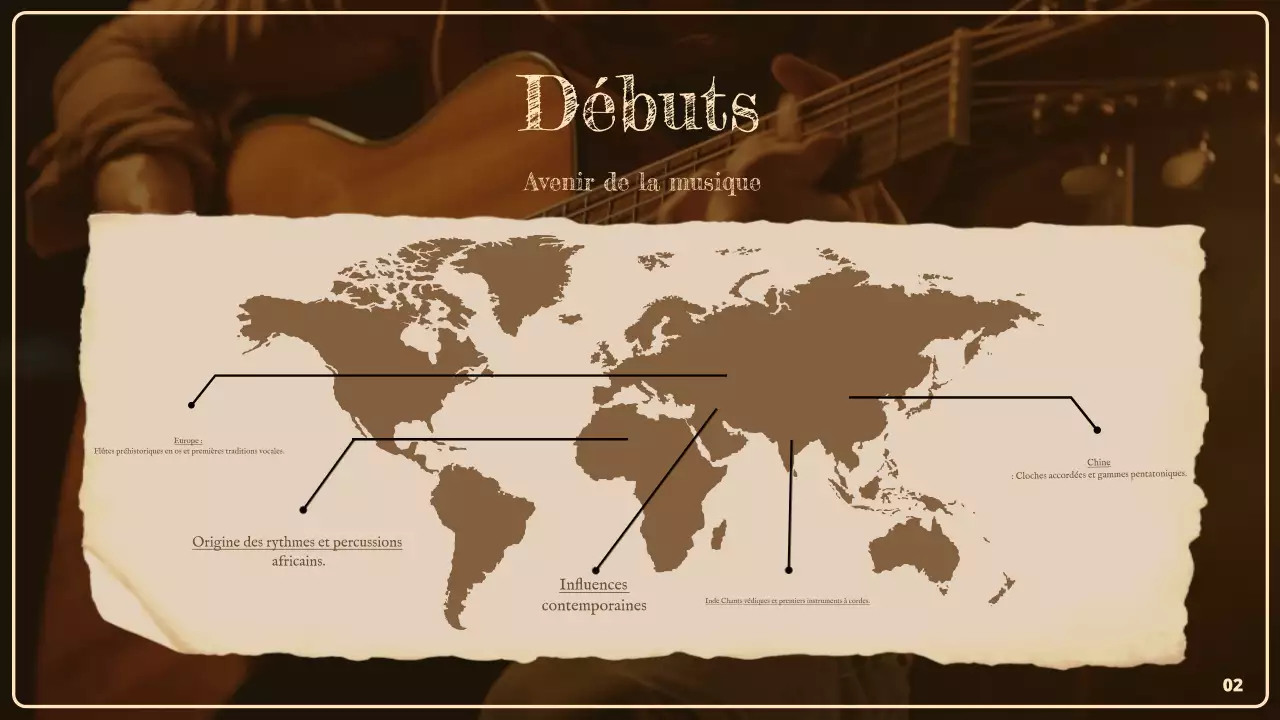 Présentation de l'histoire de la musique rustique brune