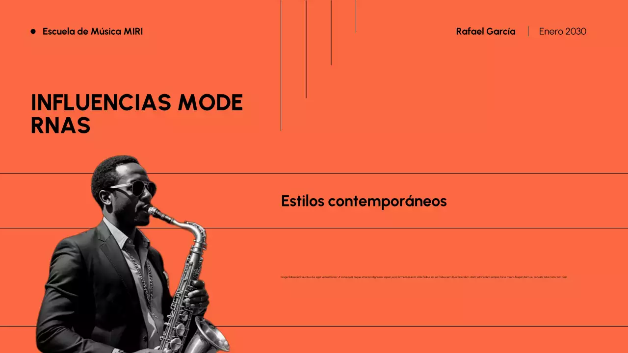 Historia de la música moderna naranja y negra