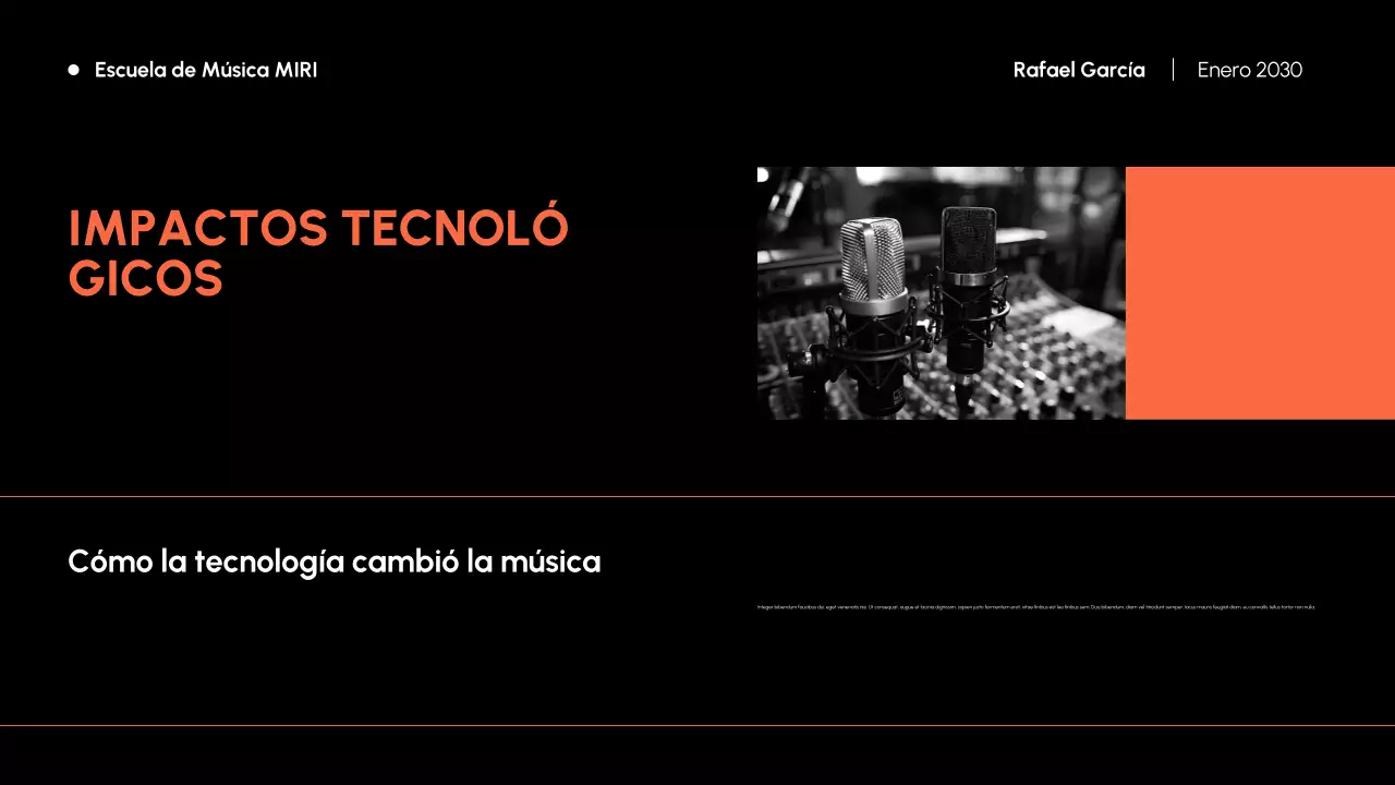 Historia de la música moderna naranja y negra