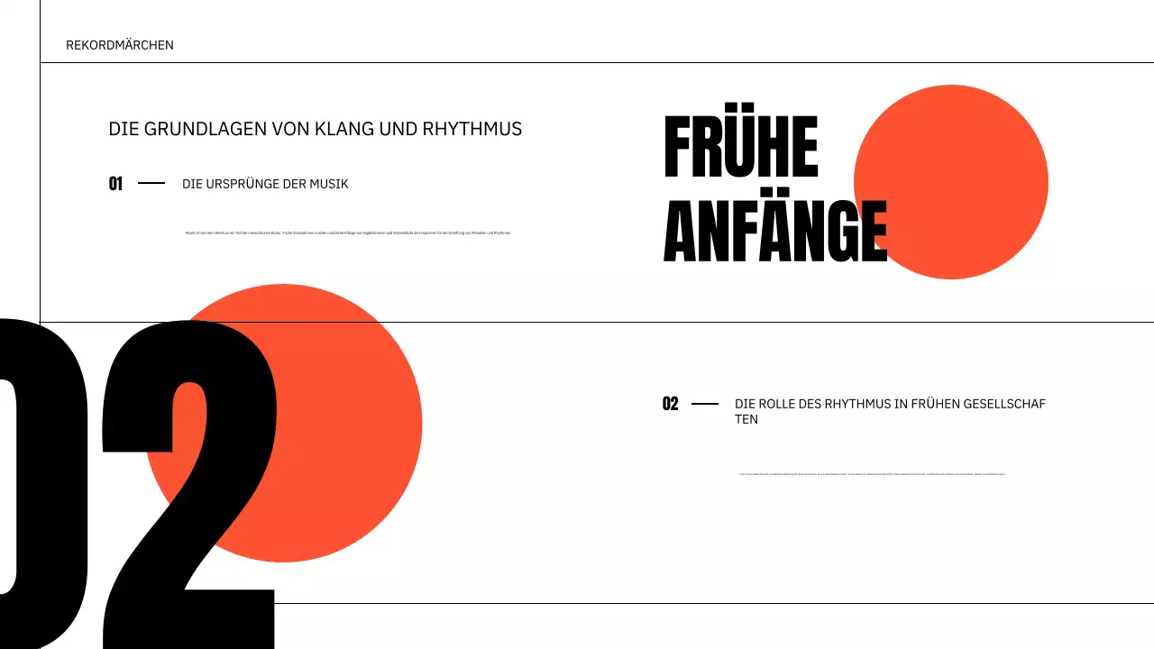 orangefarbene klassische Musikpräsentation