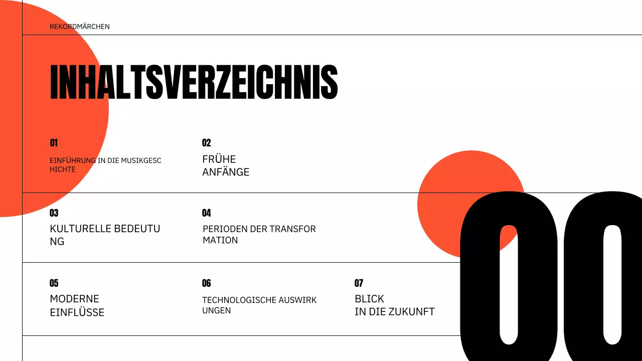 orangefarbene klassische Musikpräsentation