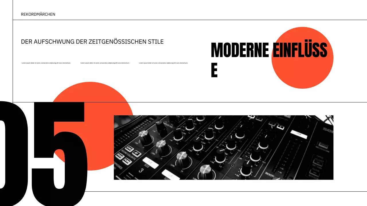 orangefarbene klassische Musikpräsentation