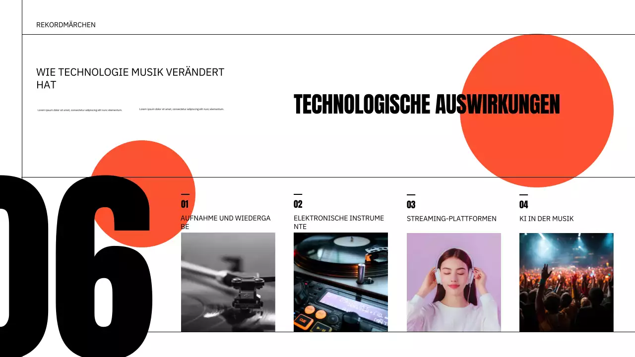 orangefarbene klassische Musikpräsentation