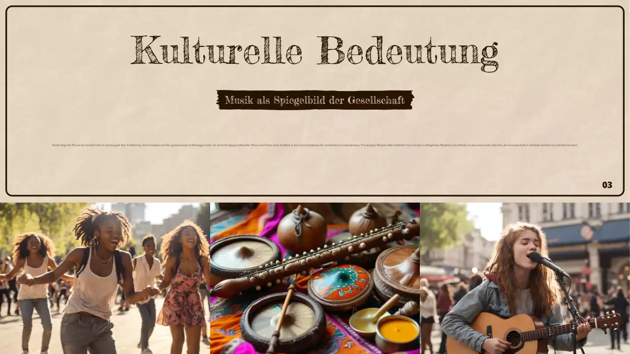 Braun Rustikale Musikgeschichte Präsentation