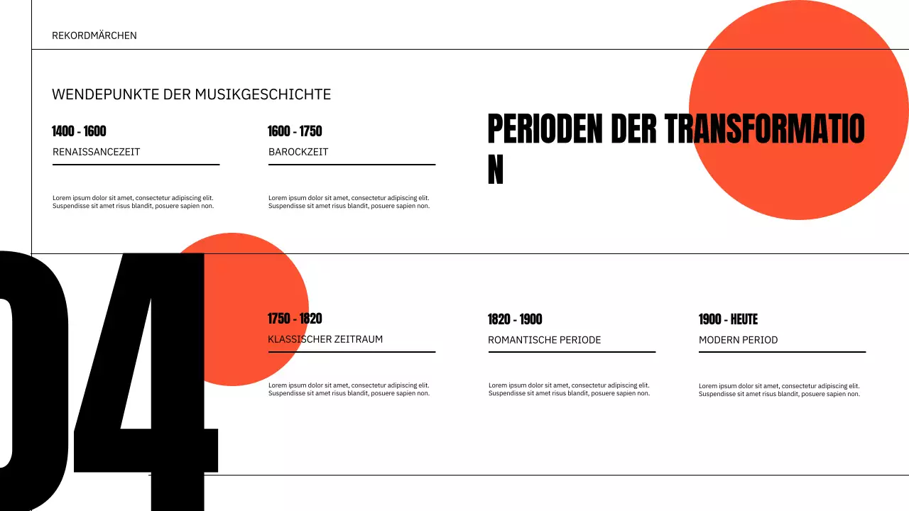 orangefarbene klassische Musikpräsentation