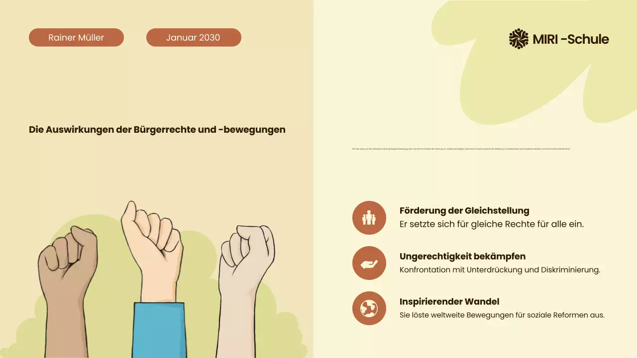 Beige und Orange Moderne illustrierte Bürgerbewegungen rund um die Welt