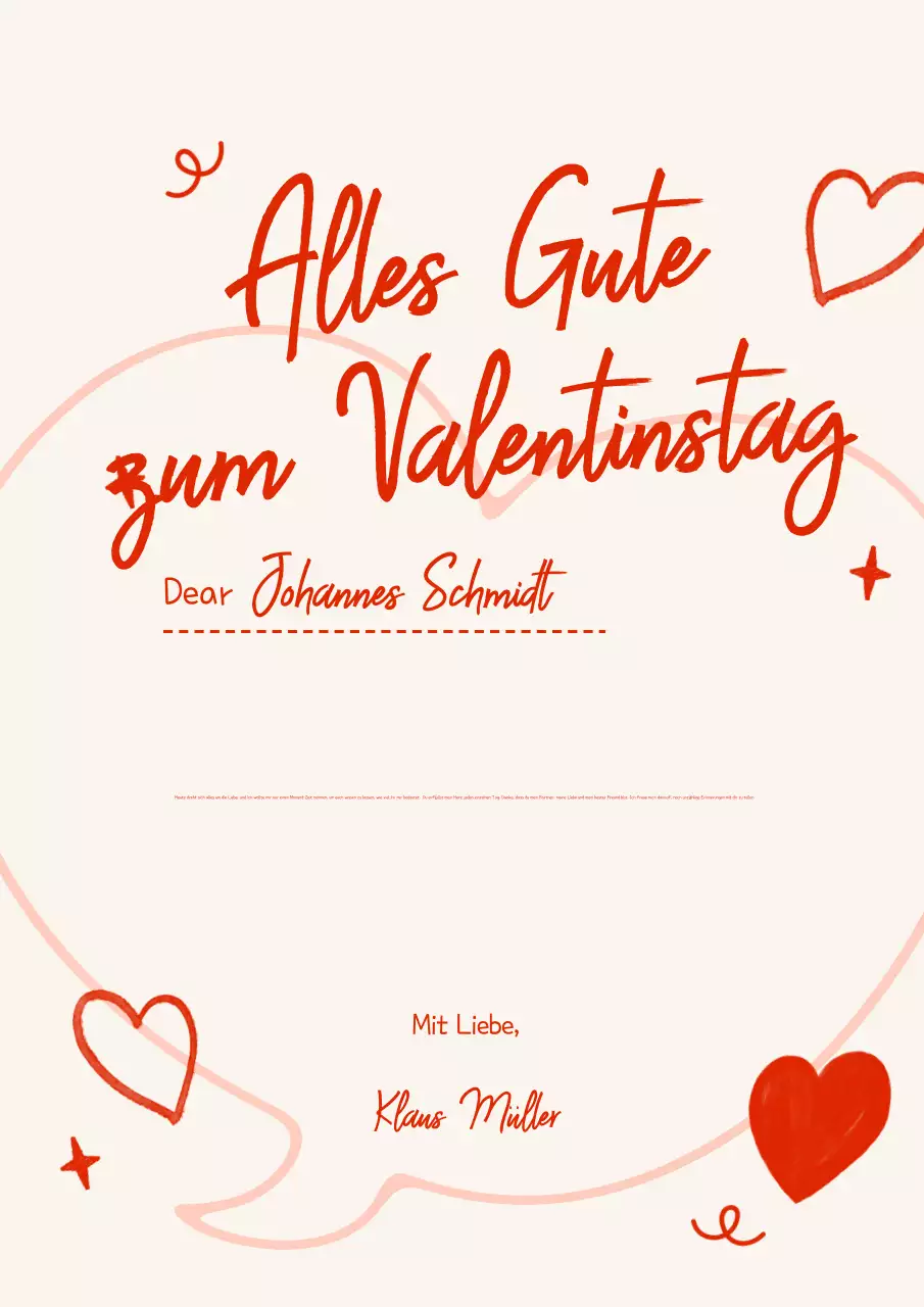 rote elegante Liebeskarte