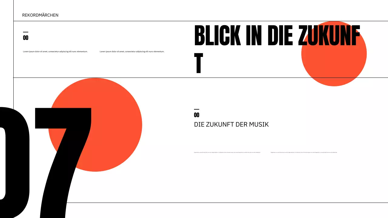 orangefarbene klassische Musikpräsentation