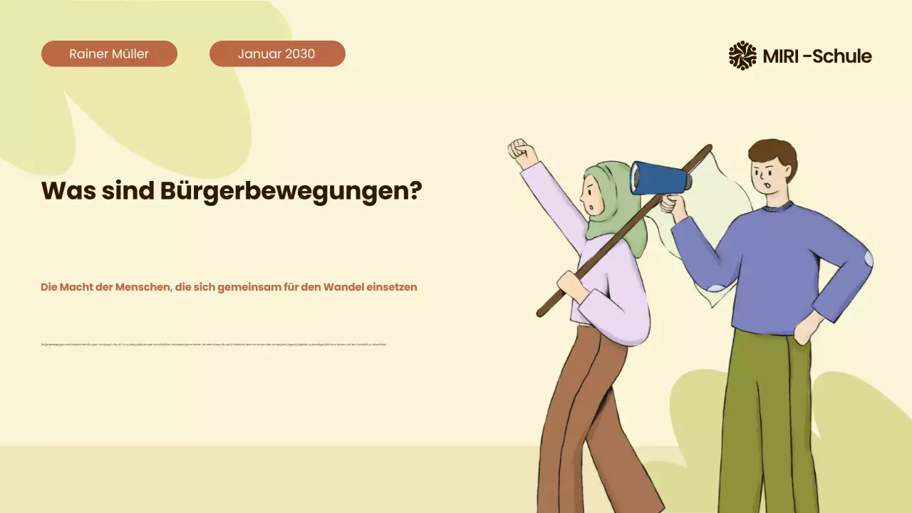 Beige und Orange Moderne illustrierte Bürgerbewegungen rund um die Welt