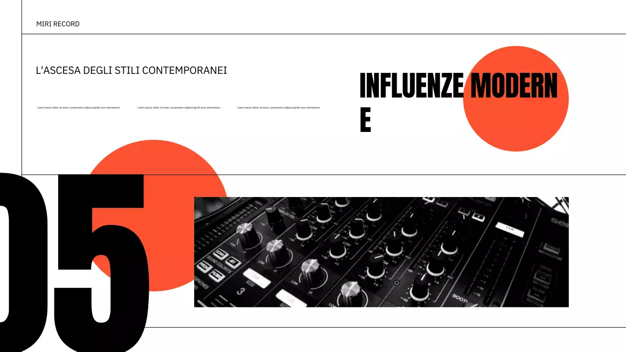 presentazione della musica classica arancione