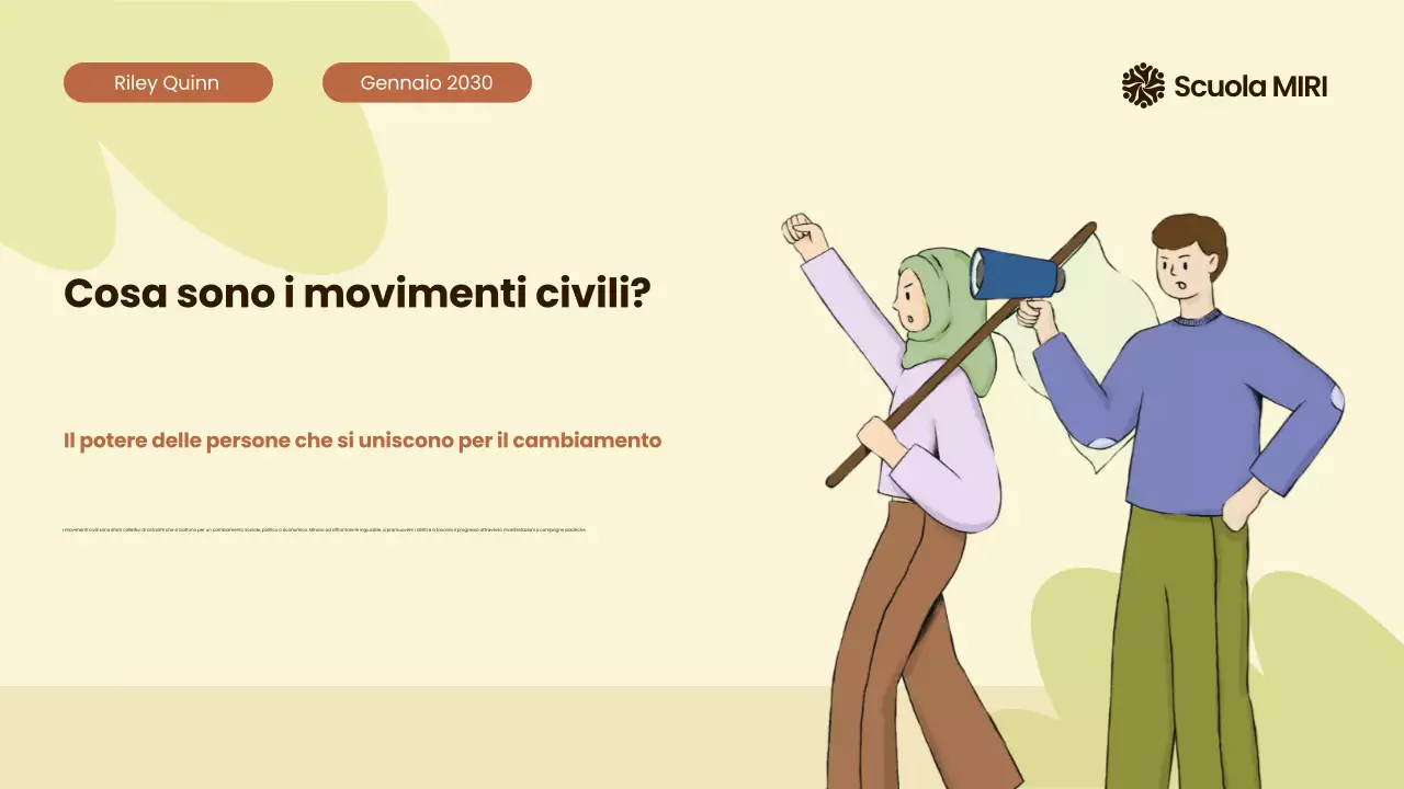 Beige e arancione Movimenti civili moderni illustrati in tutto il mondo