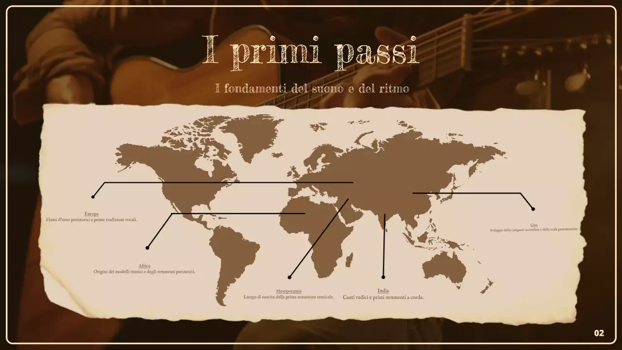 Presentazione della storia della musica rustica marrone