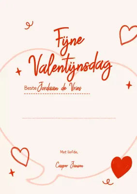 rode elegante liefdeskaart