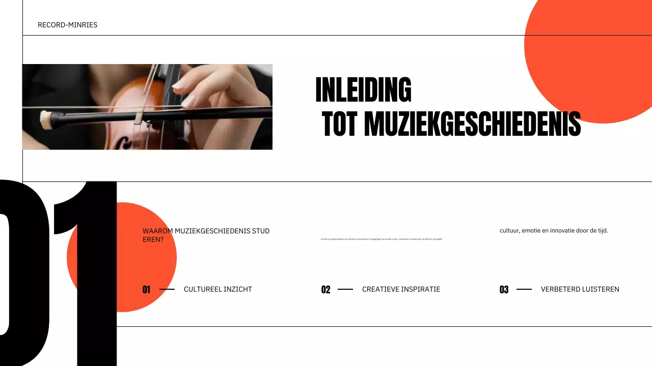 presentatie oranje klassieke muziek