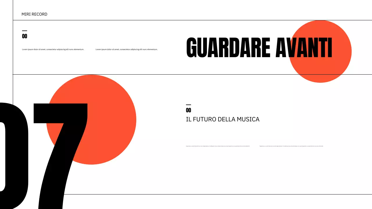 presentazione della musica classica arancione