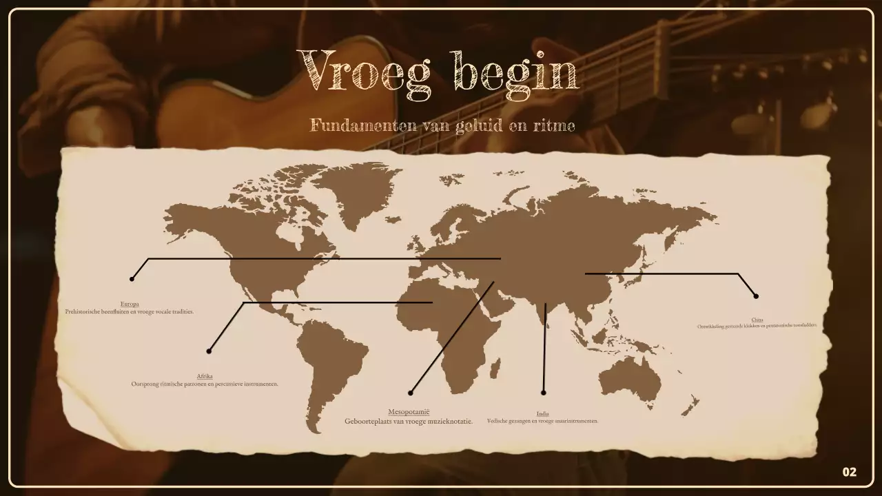 Bruin Presentatie Rustieke Muziekgeschiedenis