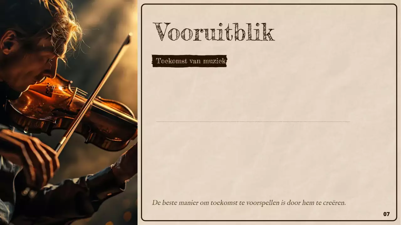 Bruin Presentatie Rustieke Muziekgeschiedenis