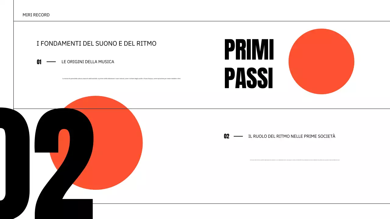 presentazione della musica classica arancione