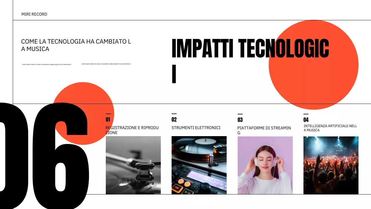 presentazione della musica classica arancione