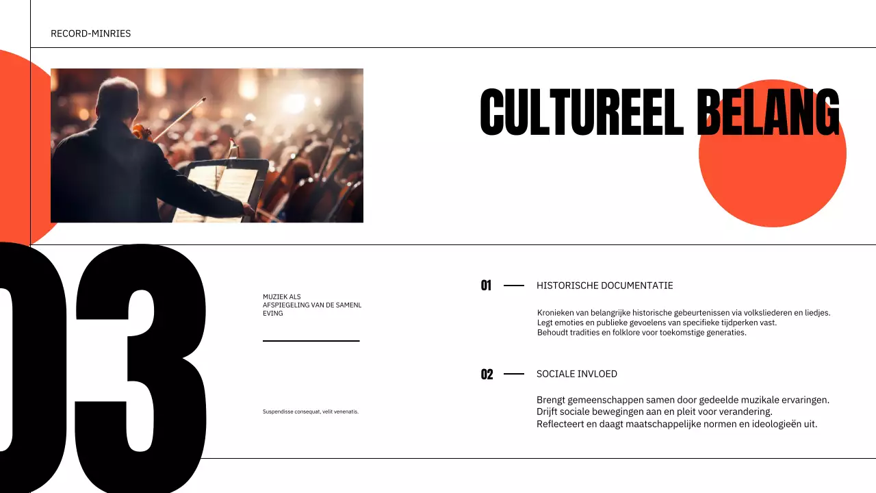 presentatie oranje klassieke muziek