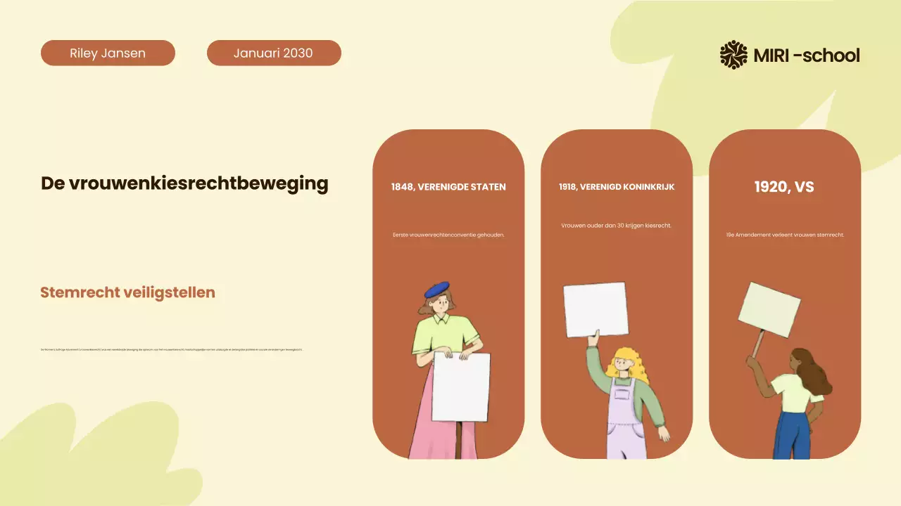 Beige en oranje moderne geïllustreerde burgerbewegingen over de hele wereld