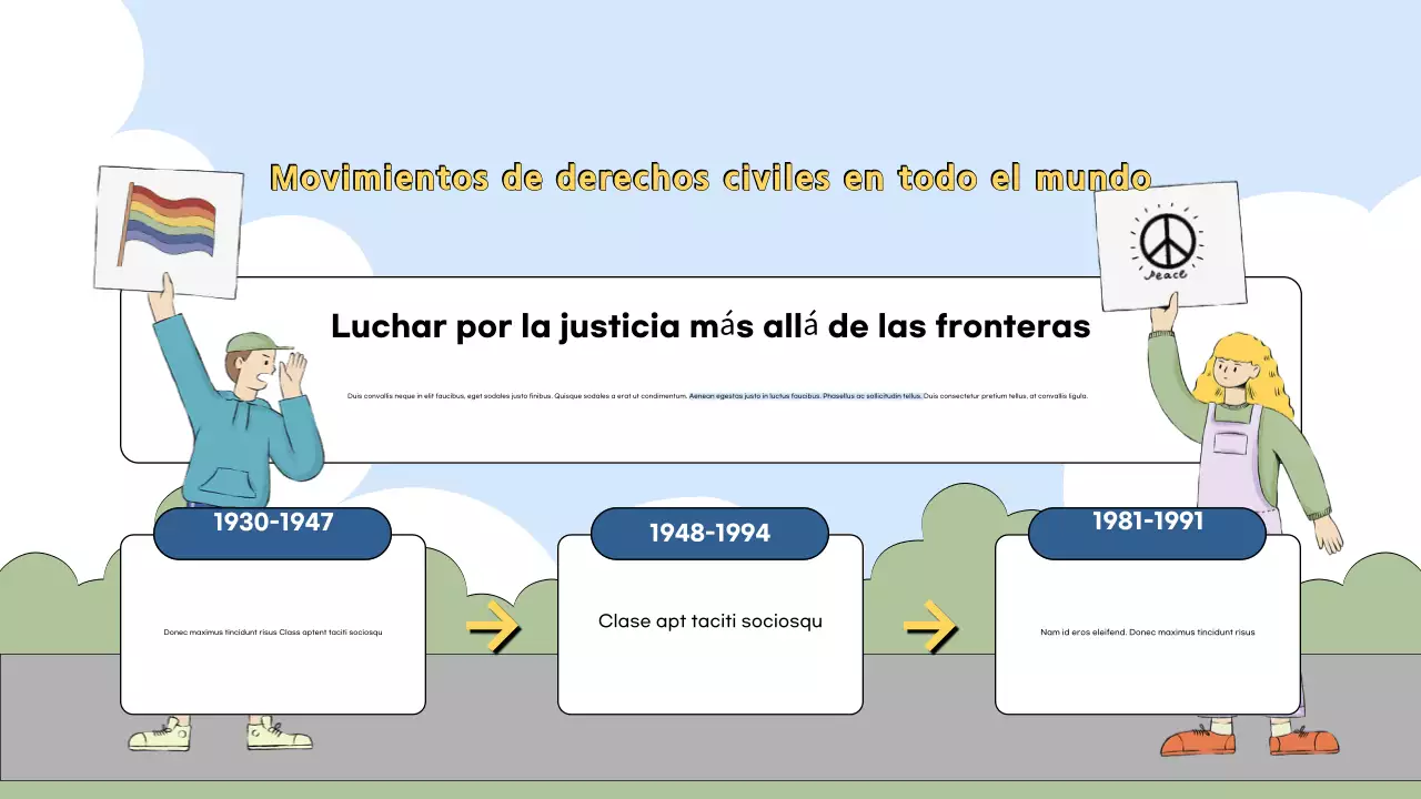 pastel exposición de movimientos civiles modernos