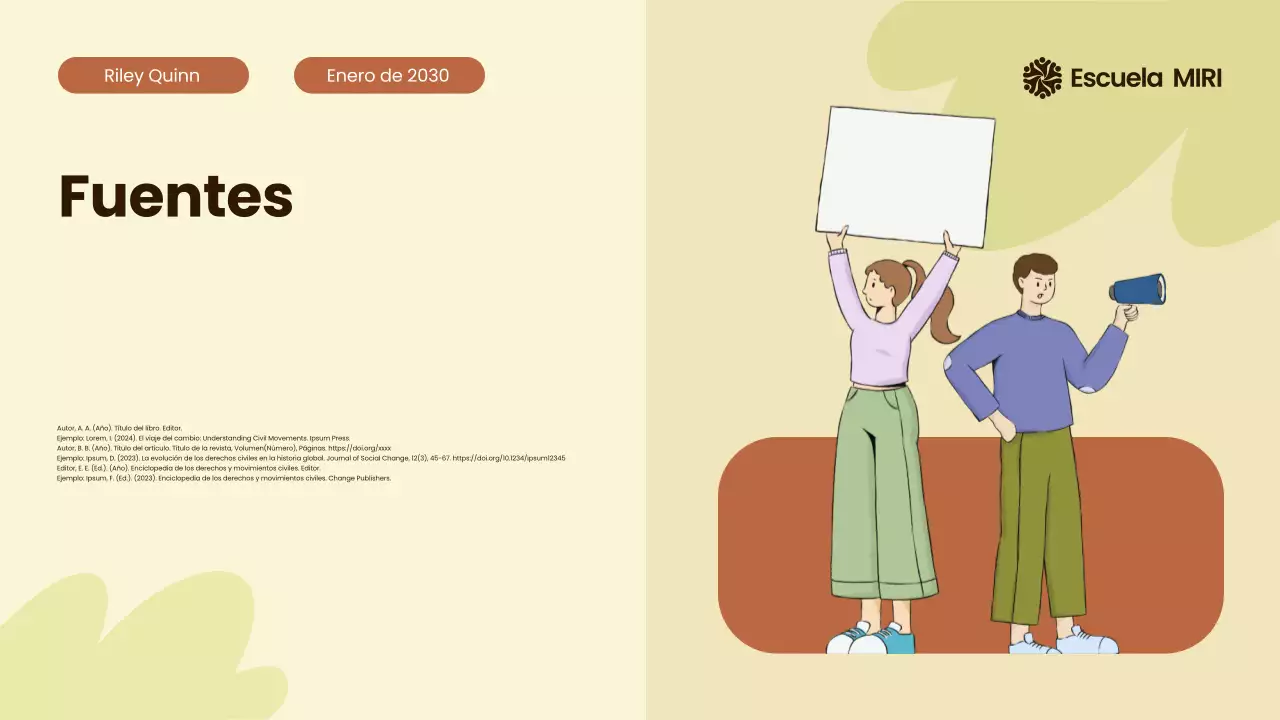 Beige y naranja Movimientos civiles modernos ilustrados en todo el mundo