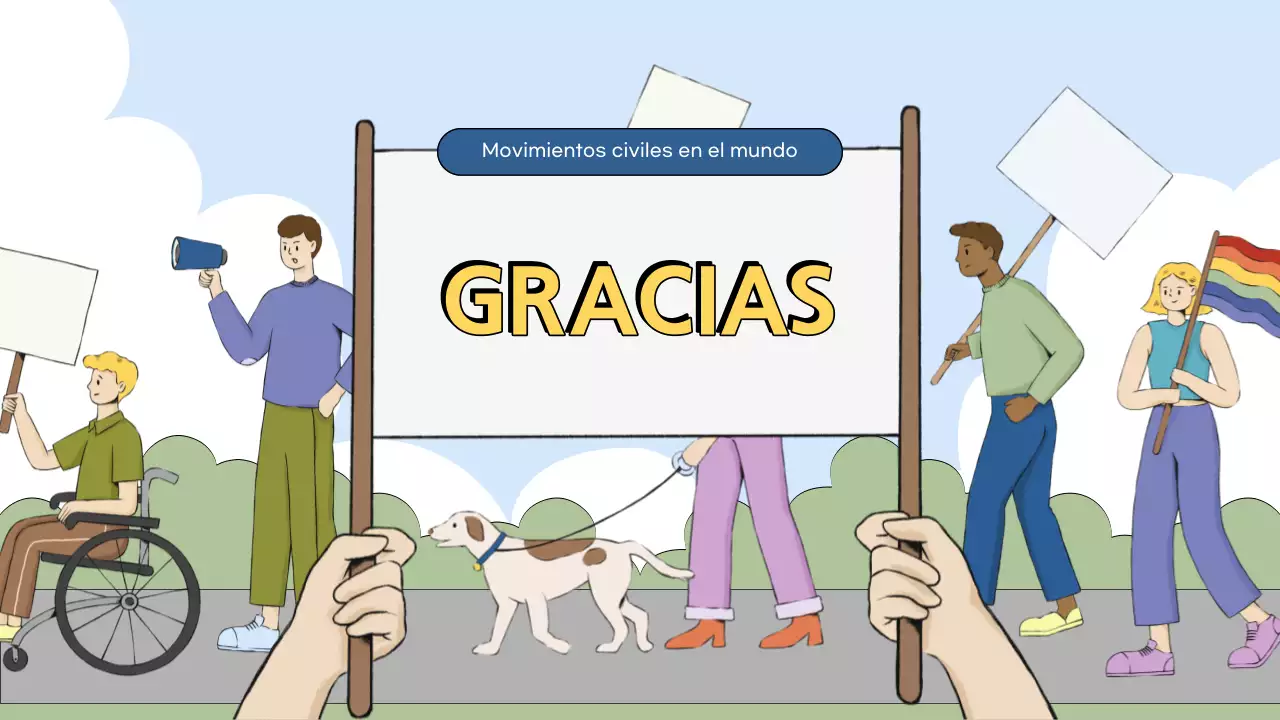 pastel exposición de movimientos civiles modernos