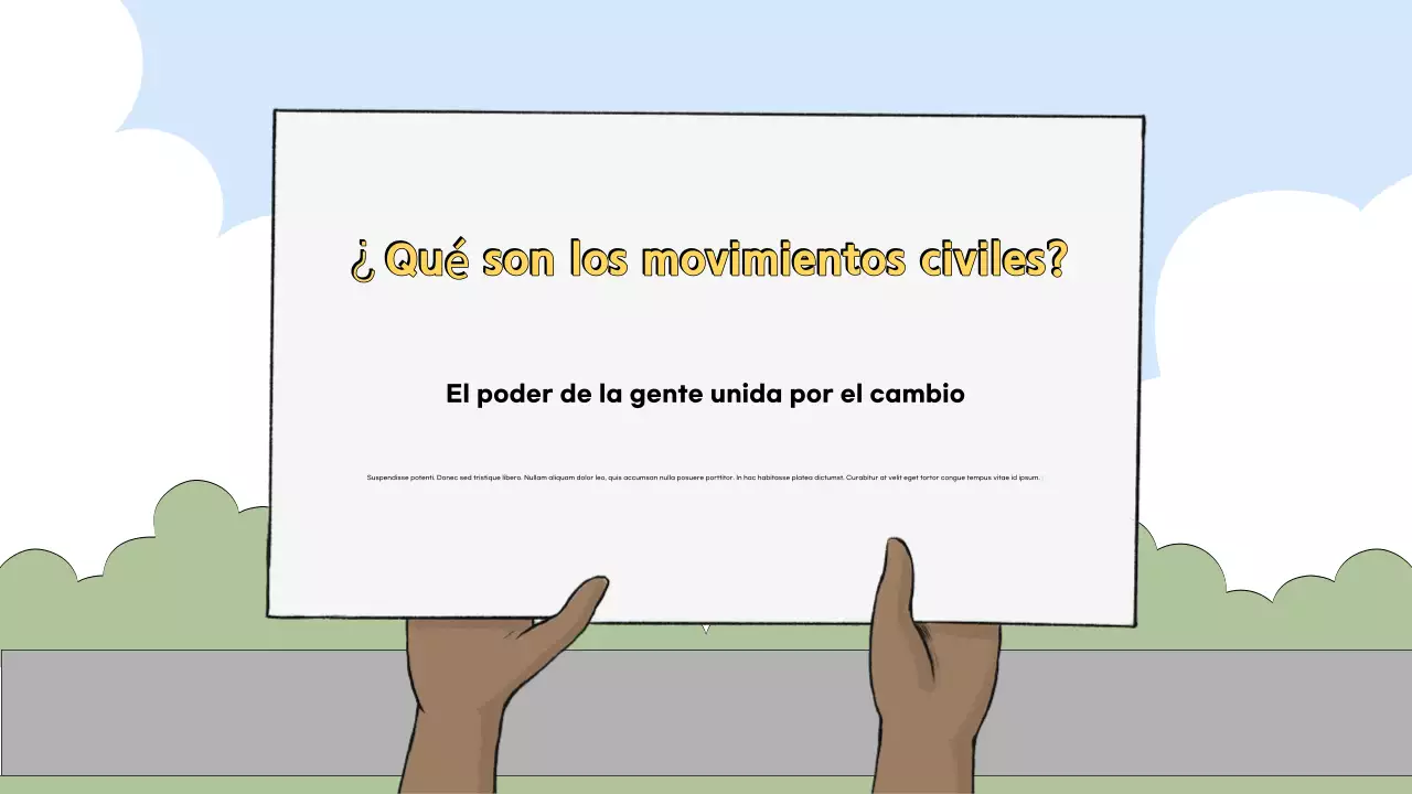 pastel exposición de movimientos civiles modernos