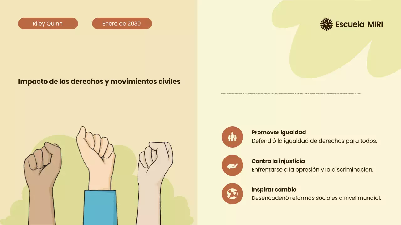 Beige y naranja Movimientos civiles modernos ilustrados en todo el mundo