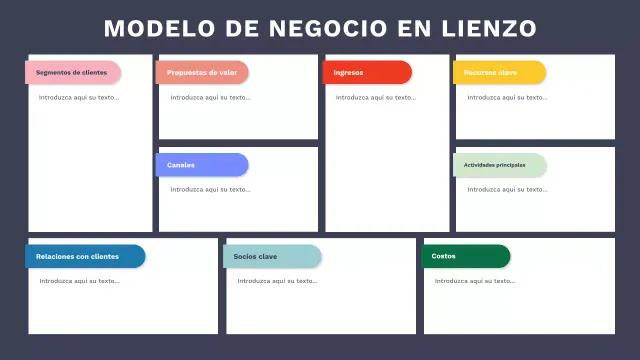 plantilla de plan de empresa moderno azul