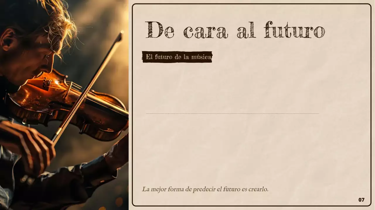 Presentación de la historia de la música rústica marrón