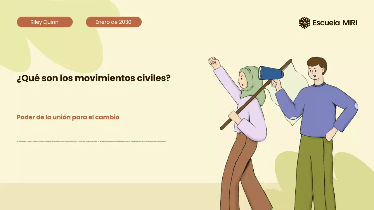 Beige y naranja Movimientos civiles modernos ilustrados en todo el mundo