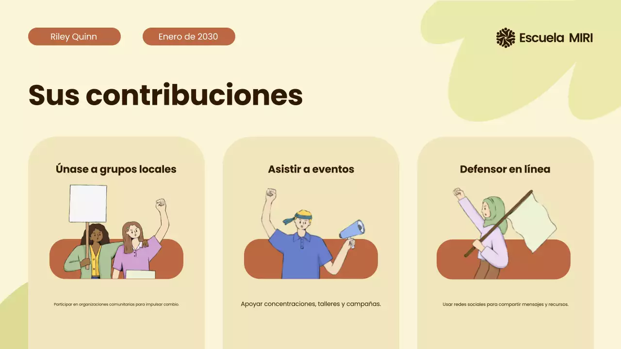 Beige y naranja Movimientos civiles modernos ilustrados en todo el mundo