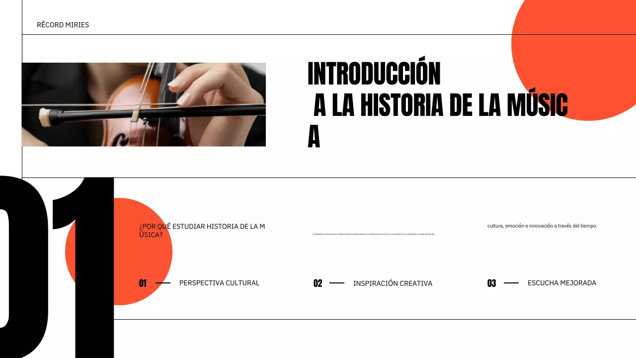 presentación de música clásica naranja