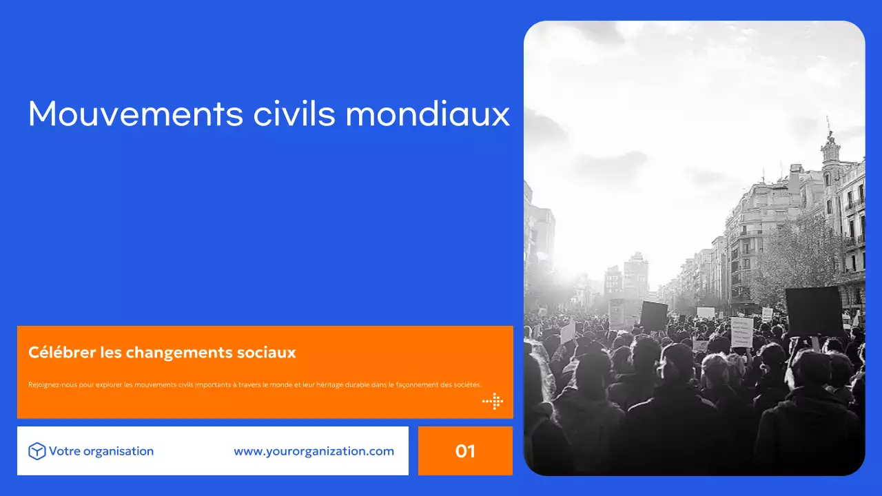 promotion des droits civiques en bleu moderne